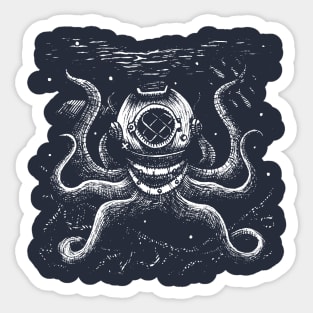 Octopus Diver Sticker